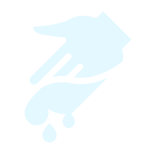A hand with a drop of water on it, perfect for deep cleaning routines.